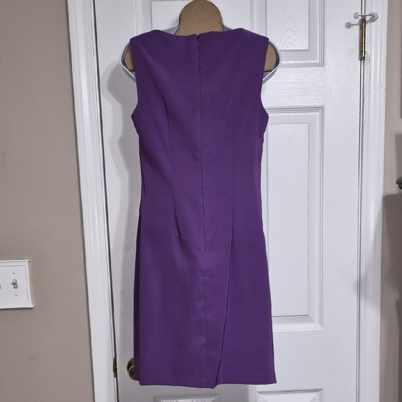 Alyx Beautiful Vibrant Purple Sleeveless Above Knee Dress Size 4 - Picture 5 of 9